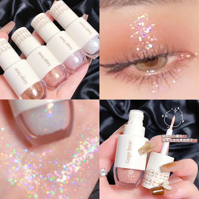 Gege BearGege Bear Glitter Liquid Eyeshadow Pearlescent Sequins Brightening Eyeshadow Liquid Fairy Tears Makeup