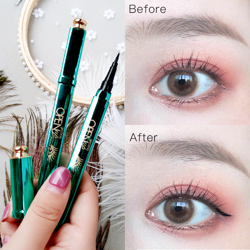 Gemeng Peacock Eyeliner Quick-drying Waterproof and Sweat-proof No Smudge-Free Makeup Source Factory Liquid Eyeliner Pen