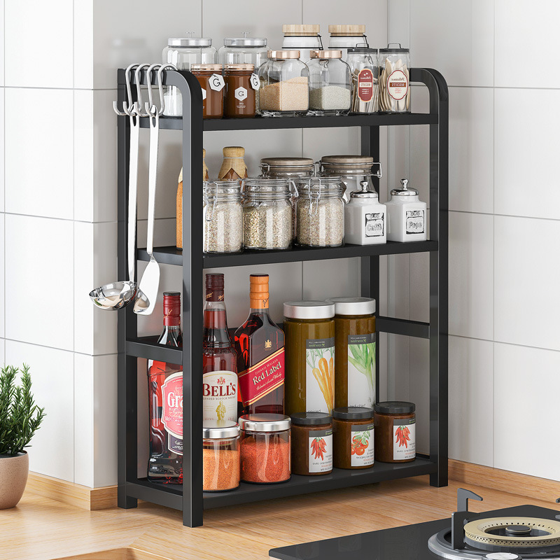 Kitchen rack condiment rack countertop soy sauce bottle condiment oil salt sauce vinegar condiment storage shelf supplies household