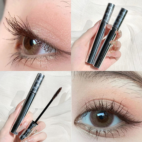 Cappuvini small silver tube mascara, long-lasting curling sunflower, long-lasting, waterproof and not easy to smudge