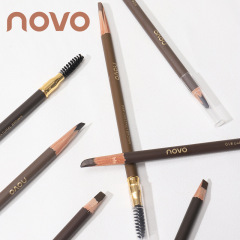 NOVO natural shaping machete eyebrow pencil is easy to color, three-dimensional and clearly defined, waterproof and sweat-proof, does not take off makeup, double-ended eyebrow pencil