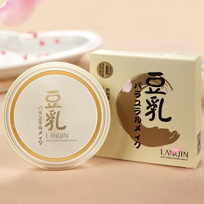 LANQIN Japanese concealer and makeup soy milk powder, whitening and long-lasting makeup powder, cosmetics