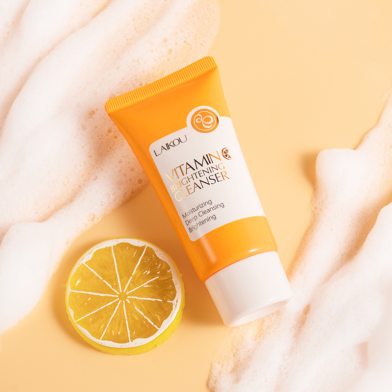 LAIKOU Vitamin C Facial Cleanser 50g Moisturizing and Refining Pore Cleansing Milk