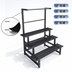 Balcony flower stand iron ladder floor-standing multi-layer succulent living room storage outdoor decorative flower pot rack