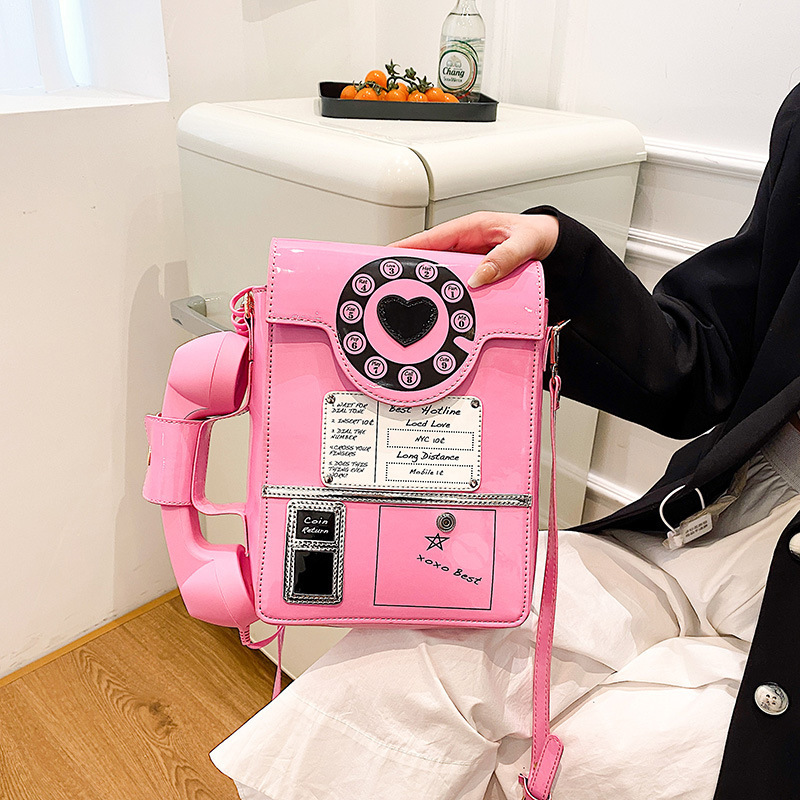 Foreign trade new European and American fashion creative fun simulation digital telephone bag cute and funny personalized crossbody bag