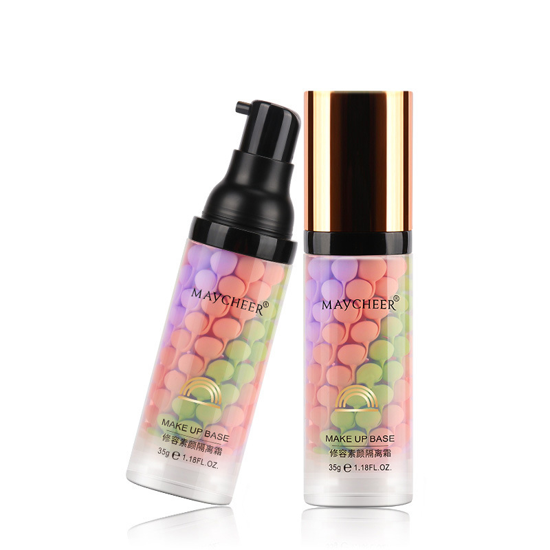 Meixier makeup primer three-color repair isolation cream moisturizing, refreshing and compliant brightening skin color long-lasting primer without makeup cream