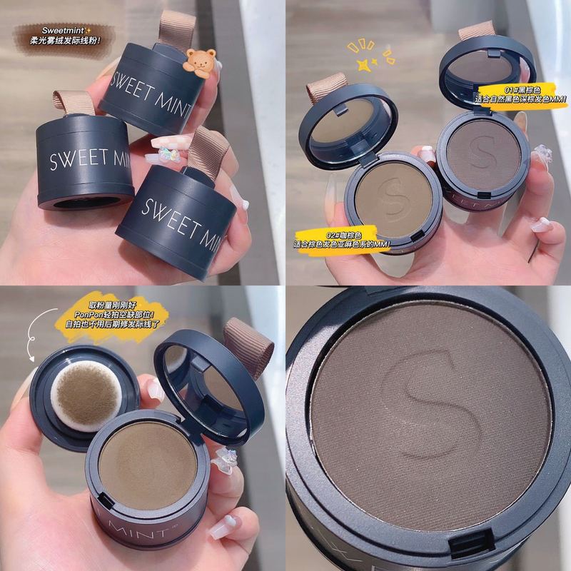 SWEET MINT Hairline Fluffy Powder, Contouring Powder Shadow Modification, Fills the Forehead Hairline