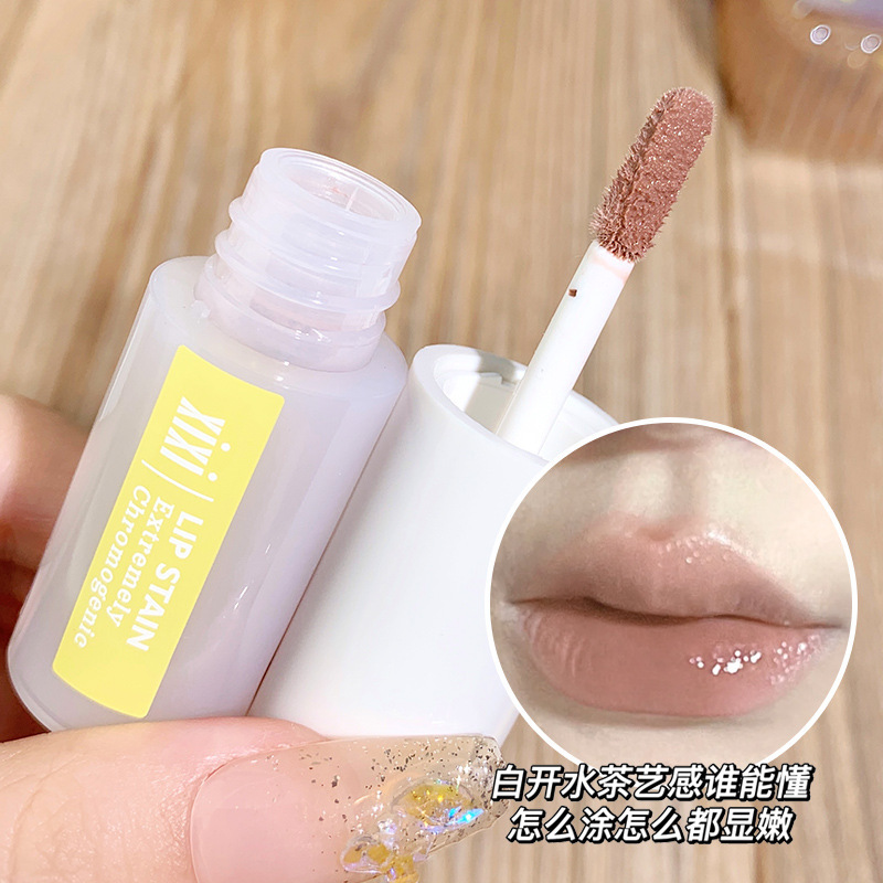 XIXI clear tea art mirror lip glaze girl lipstick lip glaze is not easy to stick to the cup to enhance complexion affordable student lip glaze