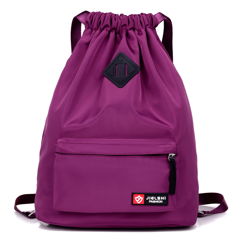 Unisex sports fitness bag simple outdoor travel backpack large capacity lightweight drawstring backpack storage