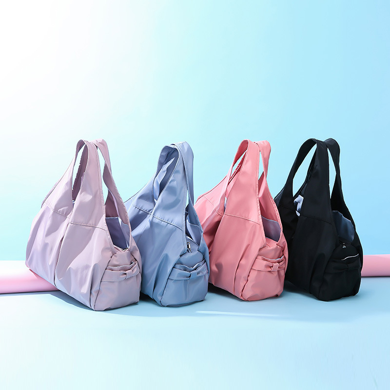 Fitness bag spring new dry and wet separation fashion sports bucket shoulder bag women's bag nylon cloth travel bag