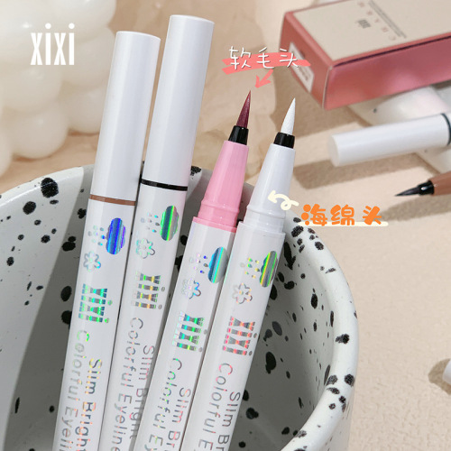 xixi Cool Charming Liquid Eyeliner Pen Color Series Student Party Multi-Color Eyeliner Waterproof Silkworm Pen for Beginners