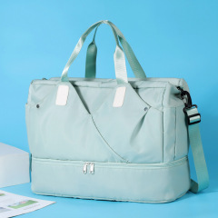 New fashionable sports fitness bag dry and wet separation yoga luggage bag Oxford cloth outing travel bag wholesale
