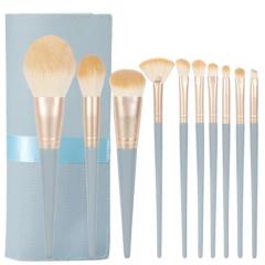 10 Lanqiao makeup brushes, makeup set, plastic handle, eye shadow brush, powder brush, beauty tools GUJHUI