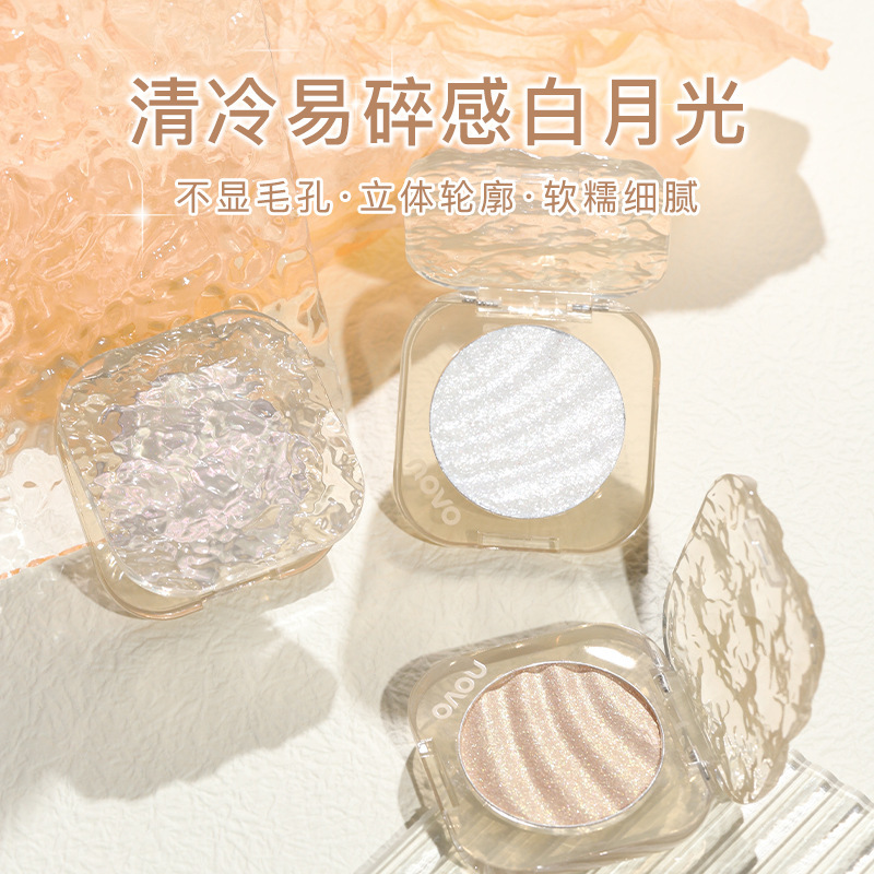 NOVO5833 Monochrome Highlight Contouring Palette Face Brightening Three-dimensional Pearlescent Water Glitter Fine Flash Exploding Silkworm Student Party