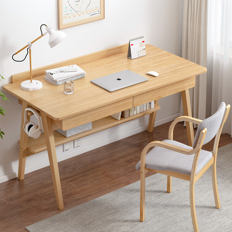 Nordic computer desk desktop simple home desk simple with bookshelf combination office all-in-one student writing desk