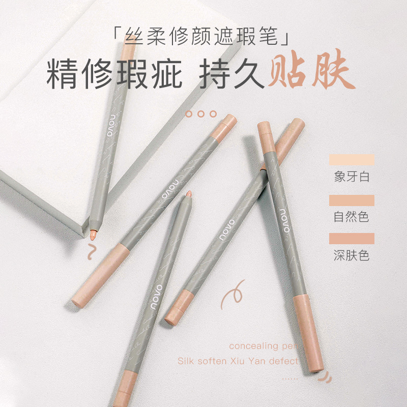 NOVO5508 Velvet Concealer Pen Covers Facial Acne Marks, Freckles, Dark Circles, Concealer Magic Pen