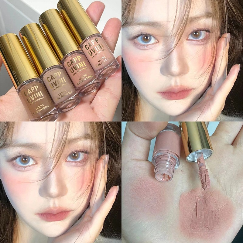 Cappuvini temperament mist eyeshadow matte pearlescent shimmer brightening cream earth color liquid eyeshadow