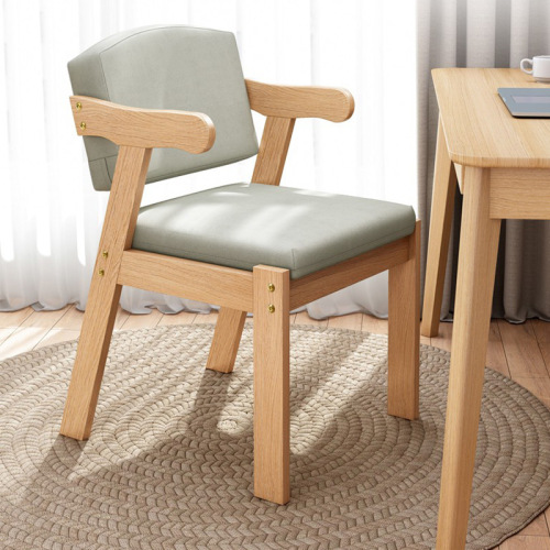 Nordic solid wood computer chair dining chair home desk chair simple bedroom stool study girl study back chair