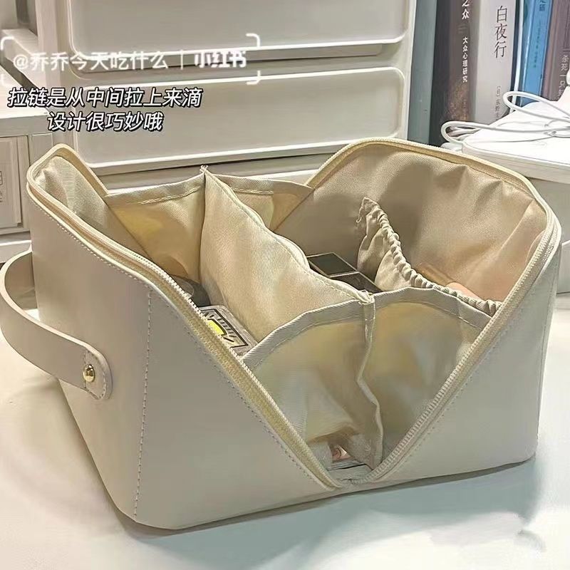 European high-end waterproof cosmetic bag, large capacity portable travel bag, cosmetics storage bag