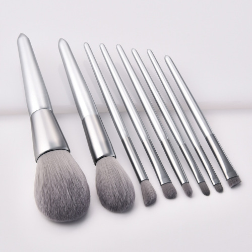 8 silver makeup brushes set elegant silver flame brush powder brush makeup tools