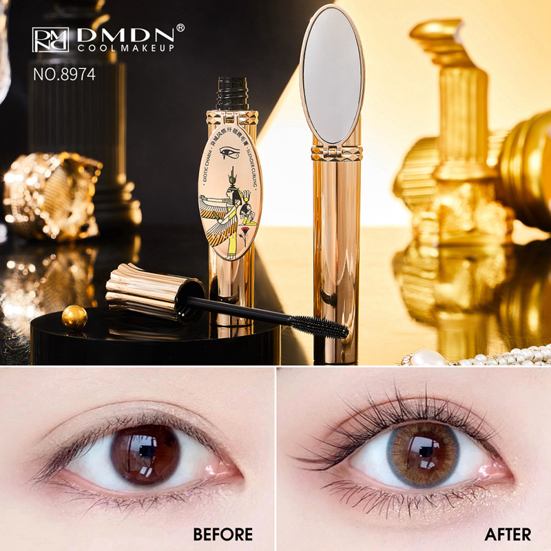 DMDN exotic slender mascara with mirror, thick, long and three-dimensional curl, long-lasting, sweat-resistant and non-smudged