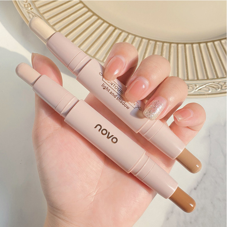 NOVO5494 three-dimensional double-headed contouring and highlighting stick, concealer, three-dimensional nose shadow and highlighting pen