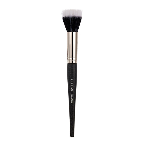 GECOMO flat head dot blush brush does not eat powder and is easy to apply makeup long pole soft hair makeup brush novice beauty tool