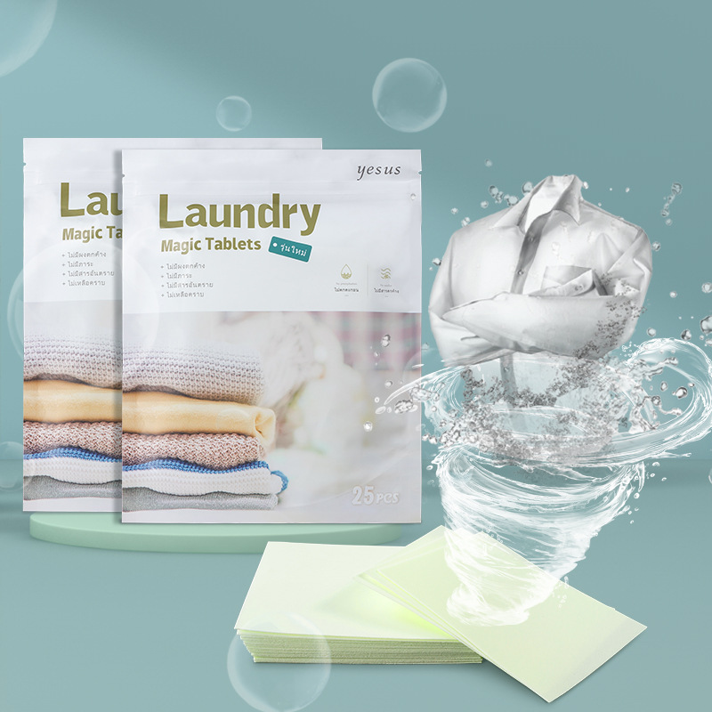 General trade Thailand YESUS concentrated laundry tablets for cleaning, decontamination and stain removal, low-foaming laundry bubble paper