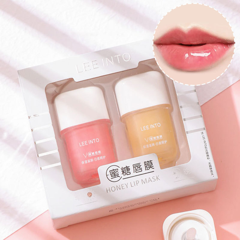 LEEINTO Honey Lip Mask Set Moisturizing and Fading Lip Lines Lip Care Two-pack Day and Night Repair
