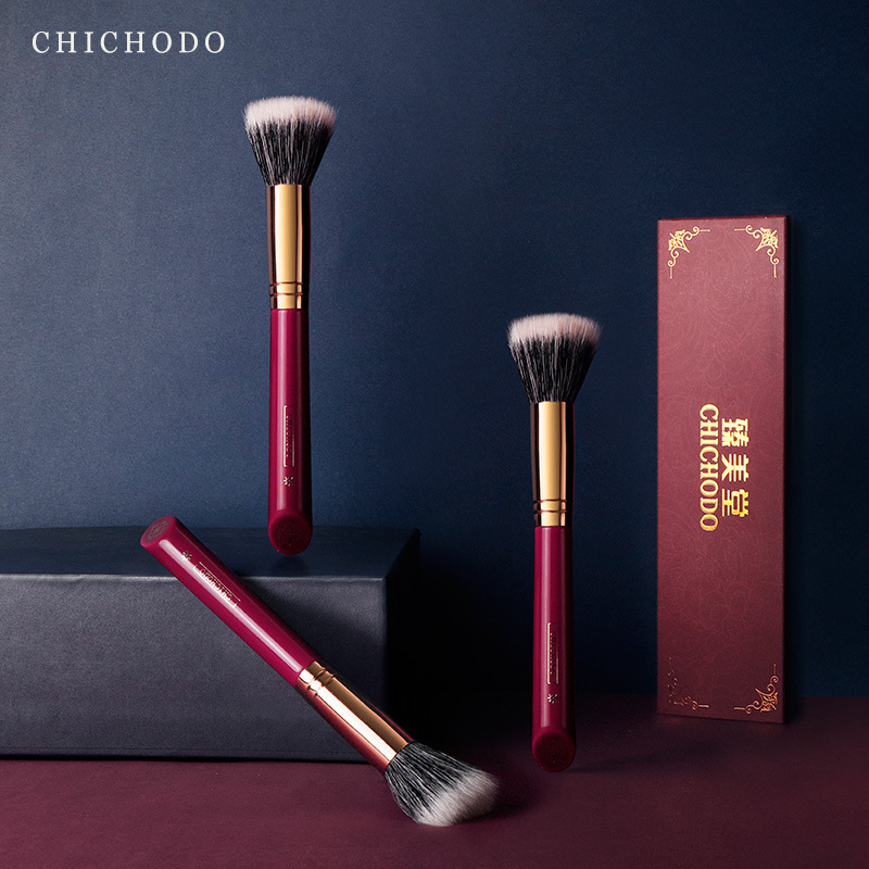 Zhenmeitang's new product, Ancient Rhythm, Happy Eyebrow Series, Chinese Red Makeup Brush, Medium Double Layer Pointillist Brush, Fine Light Front Wool