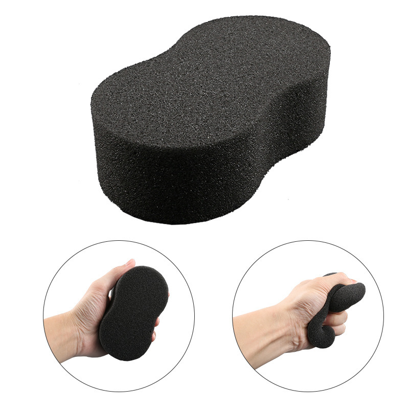 Haorui manufacturer directly supplies hair sweeping sponge brush, simple black sponge sweeping brush, hair salon sponge sweeping brush for haircuts