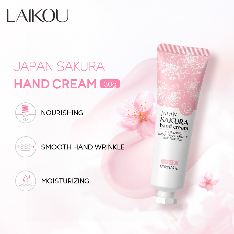Laiko Sakura Moisturizing Hand Cream 30g Refreshing and Moisturizing