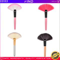 Single makeup brush beauty tool large fan-shaped wooden handle black foundation manufacturer GUJHUI