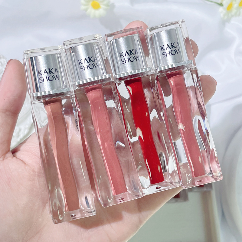 kakashow transparent water-gloss mirror lip glaze clear and moisturizing pouty lips student party affordable matte matte lipstick