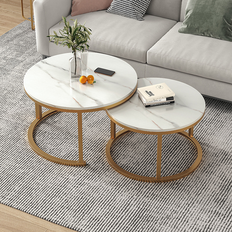 Coffee table living room household round table small apartment sofa side table side table light luxury simple modern coffee table table balcony