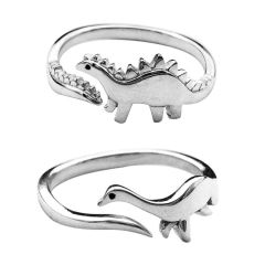 Cute and Exquisite Dinosaur Shape Ring Jewelry Women's Fashion Stegosaurus Animal Ring