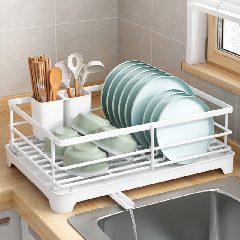 Kitchen dish drain rack sink rack plate home countertop dishware tableware storage box bowl rack