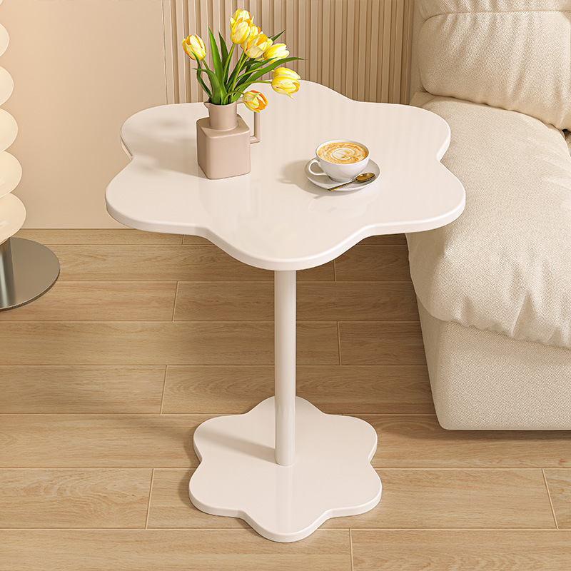 Sofa side table, cloud coffee table, small apartment, cream style, small round table, balcony, living room, bedroom, bedside table, corner table