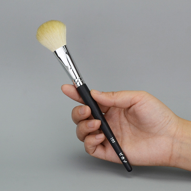 Bijia 105 Blush Brush Goat Wool Soft Animal Hair Beauty Tools Cangzhou Qingxian Pure White Makeup Brush
