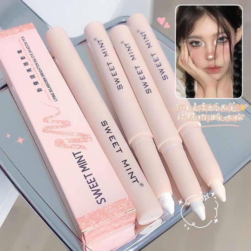 SWEETMINT Brightening Eyeshadow Pen Versatile Makeup Brightening Eyes and Nose Lo-Fi and Rotating Eyeliner Pen
