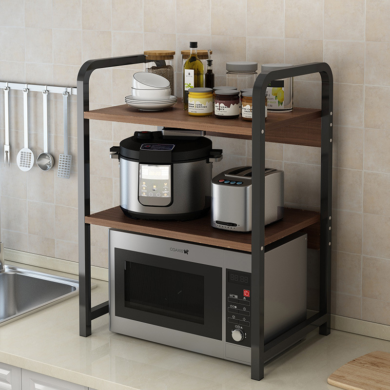Kitchen rack, seasoning storage rack, oven countertop, double-layer multi-functional microwave oven rack, household supplies