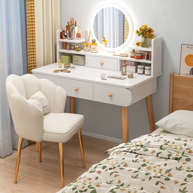 Dressing table bedroom modern simple small dressing table mirror small apartment new style Internet celebrity girl dressing table