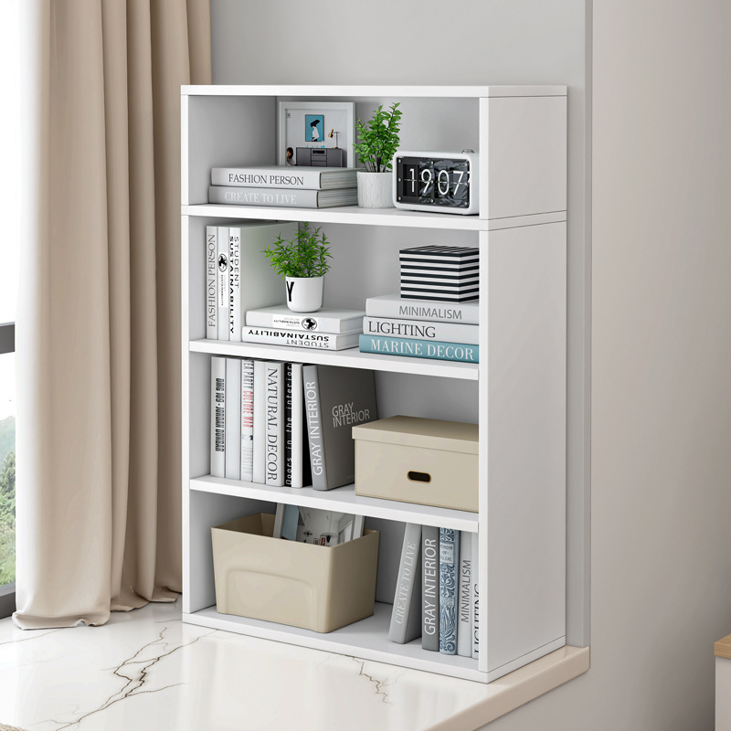 Bookshelf simple floor-to-ceiling bay window small bookcase storage locker combination balcony simple household multi-layer storage