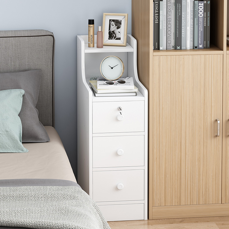 Ultra-narrow bedside table 20/30 simple modern storage rack mini small Nordic style ins internet celebrity storage cabinet
