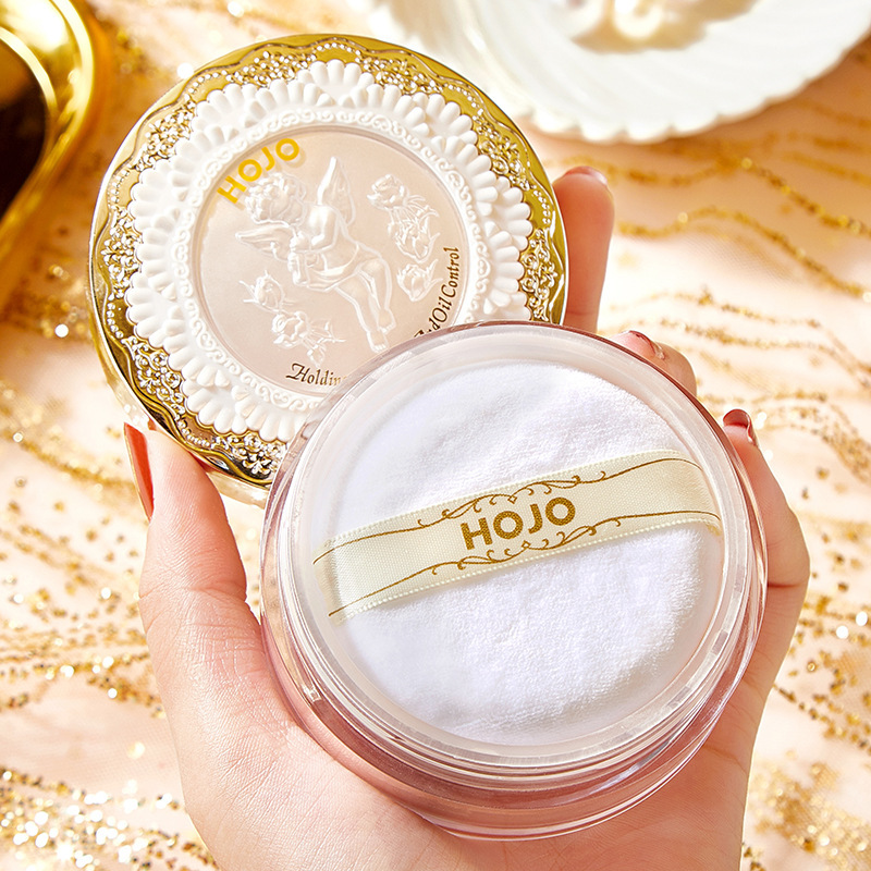 HOJO Angel light-sense makeup setting powder, fine powder, natural and long-lasting makeup setting, non-stick loose powder 8088