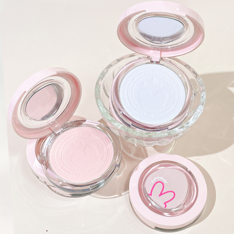Makeup kakashow soft focus setting powder, whitening, long-lasting, waterproof, non-removing makeup, concealer powder, large white cake loose powder