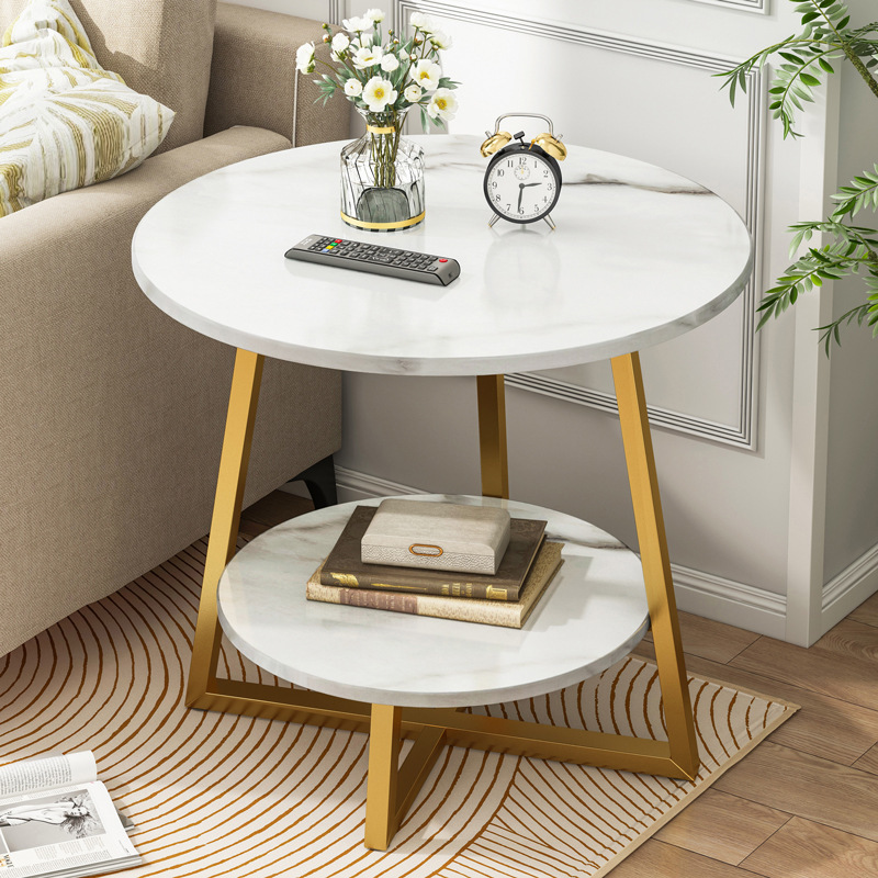 Coffee table small table living room home small apartment simple modern multi-functional internet celebrity creative coffee table marble pattern
