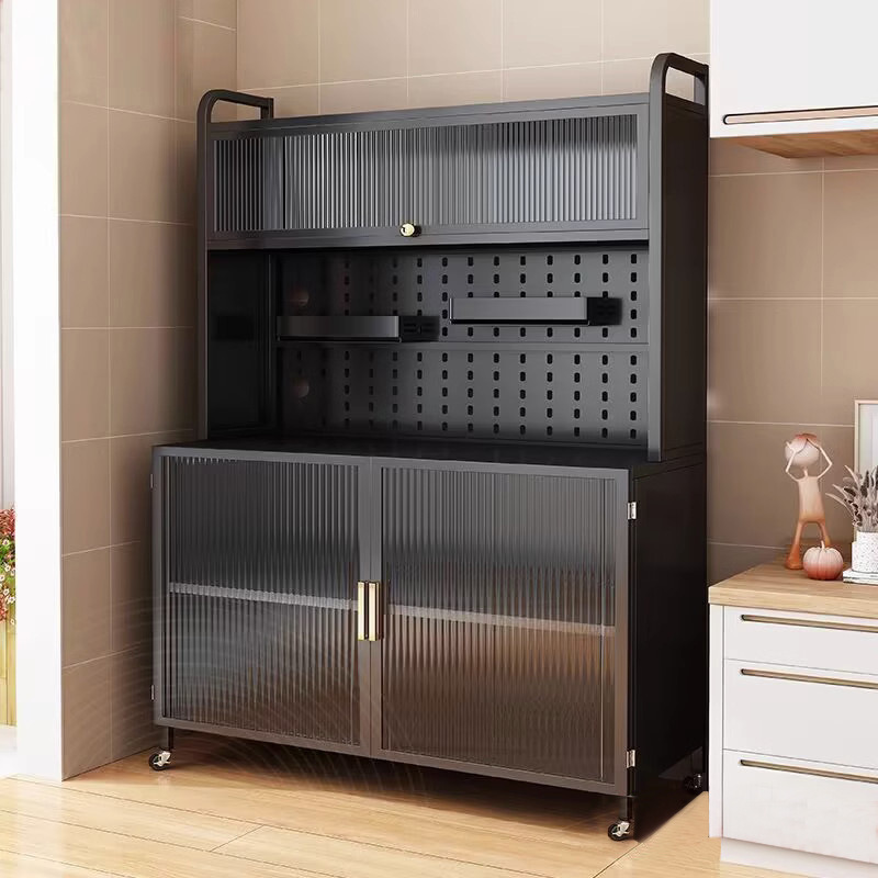 Kitchen rack floor-standing multi-layer storage cabinet sideboard storage cabinet multi-function microwave cabinet storage cabinet cabinet