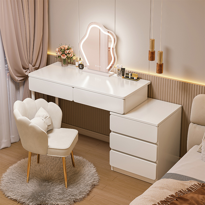 Dressing table bedroom modern minimalist cupboard dresser integrated cream style internet celebrity master bedroom bedside table make-up table