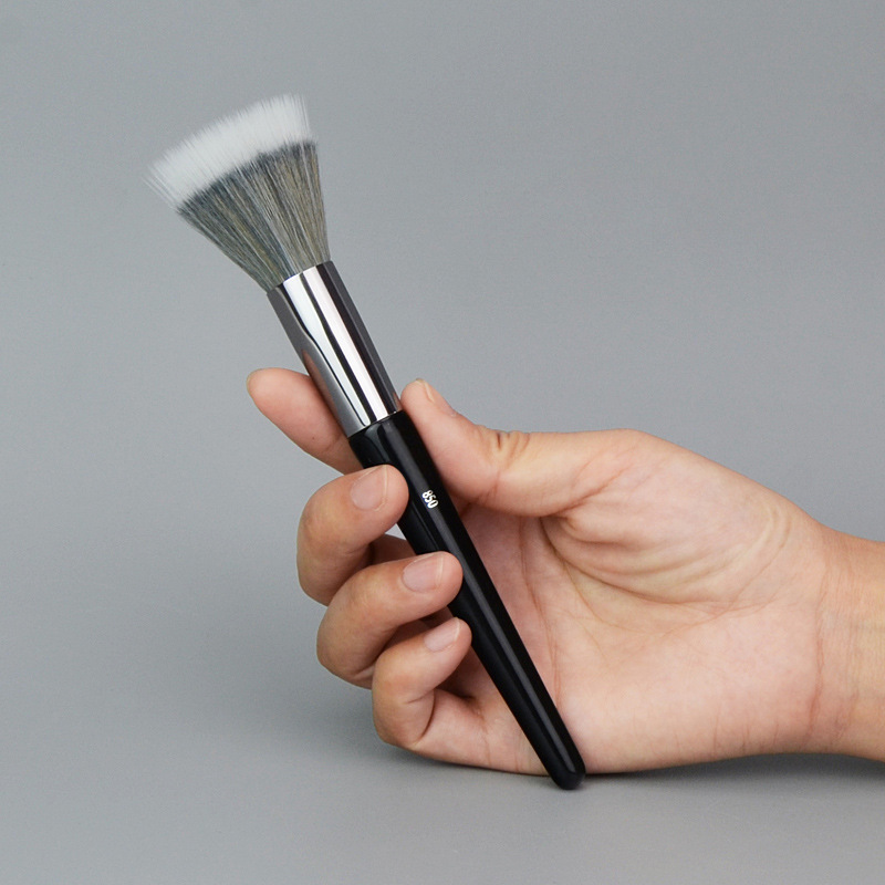 fill 850 double layer stippling brush blush brush loose powder brush flat head contour apple skin highlight Cangzhou makeup brush